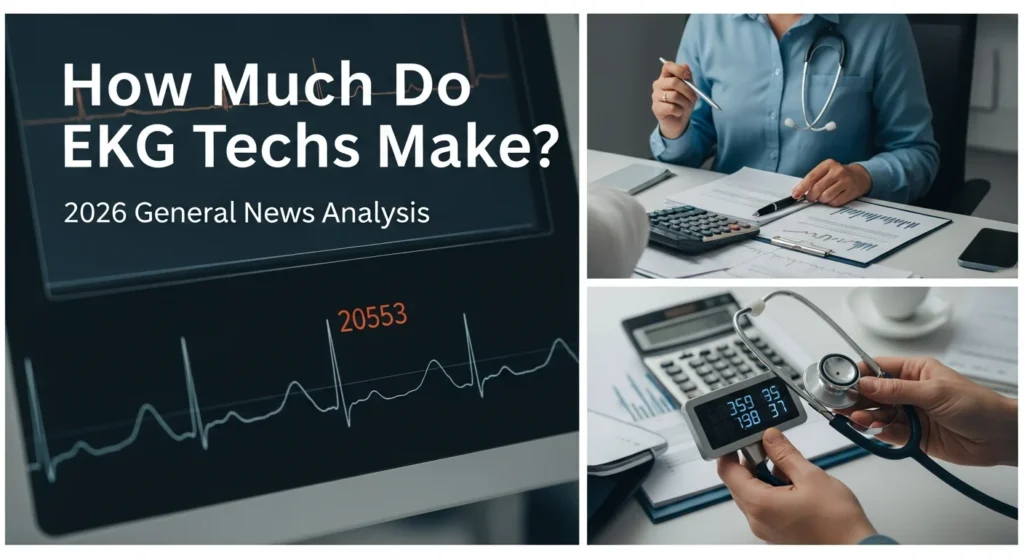 How Much Do EKG Techs Make? 2026 General News Analysis. Visual analysis of medical salary data and EKG monitoring.