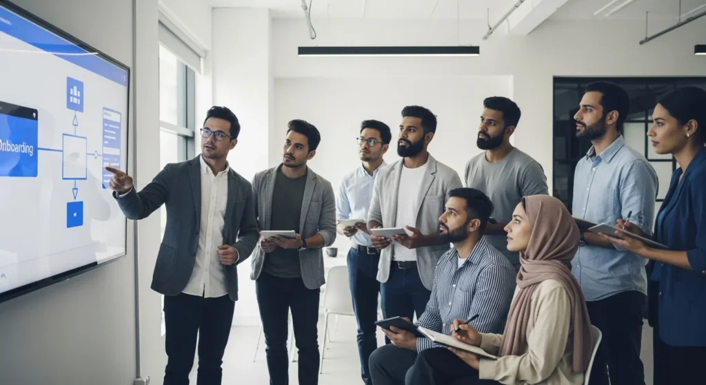 Team learning How To Run A Successful SaaS Onboarding Process: Enterprise Tech Guide 2026 on a screen.