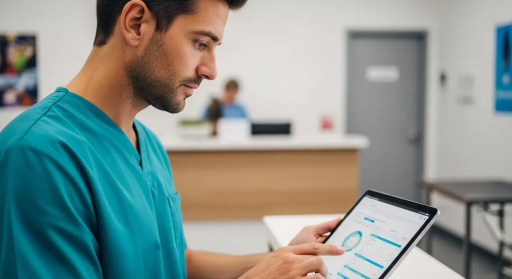 Professional using tablet. Is Vet Tech Certification Florida Good For Business? 2026 General News.