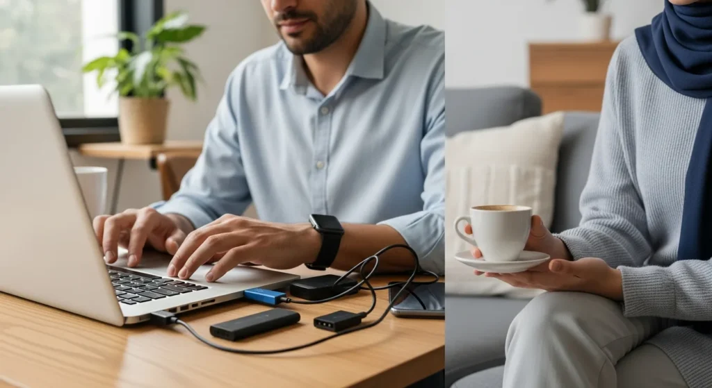 Man using peripherals in our Should You Use Laptop USB Ports? Ultimate Gadgets & Gear Guide visual comparison.